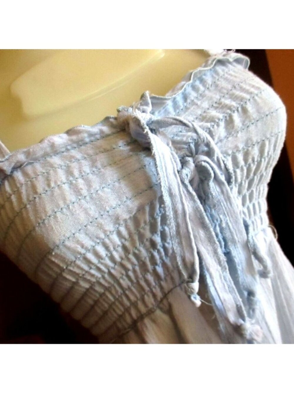 Small True Vintage Dress Small Byer California Smocked Gauze Boho Sundress Midi